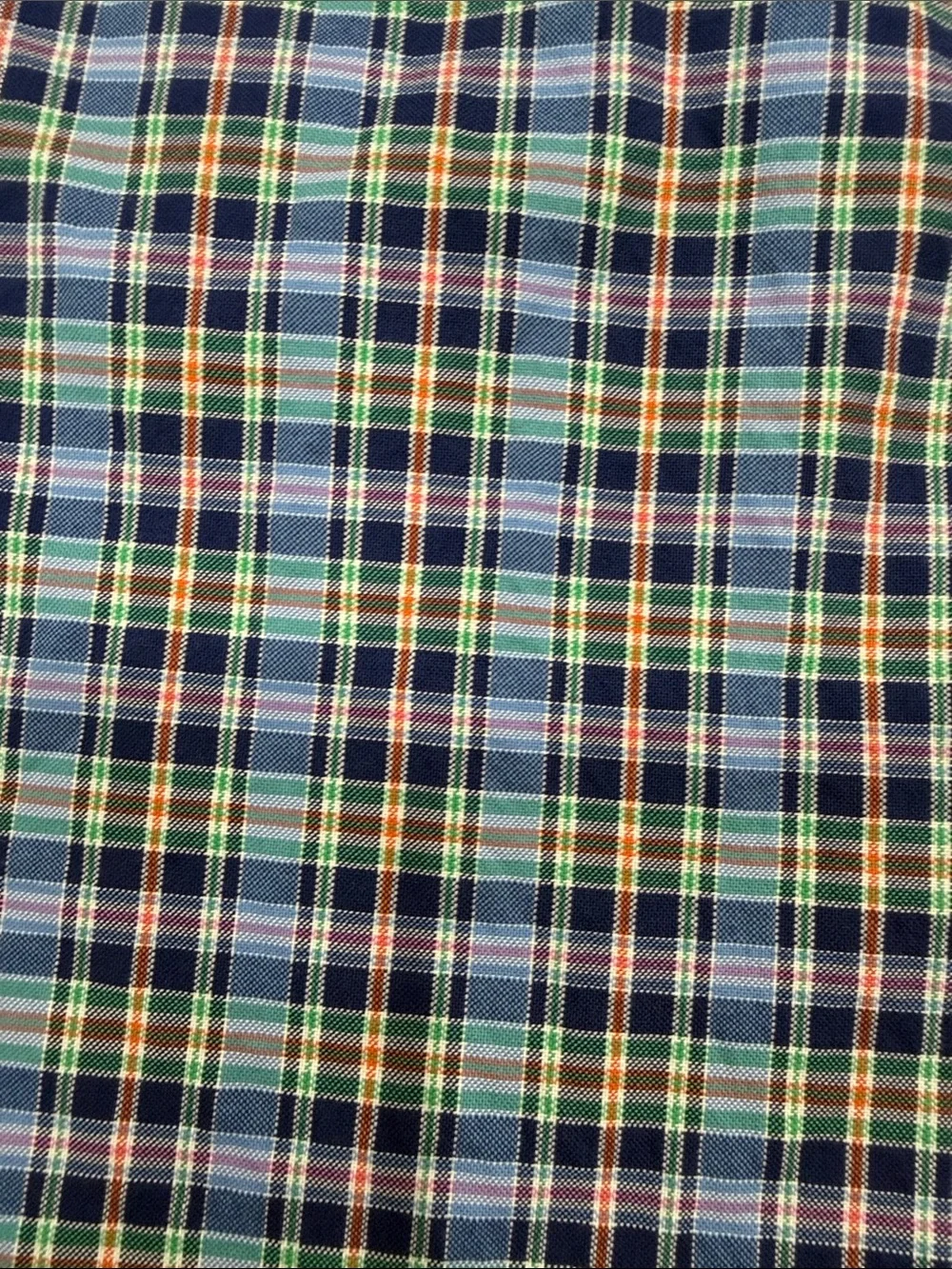 Polo by Ralph Lauren Blue/ Green/ Red Multi-Check Long-Sleeve Button-Down Size L
